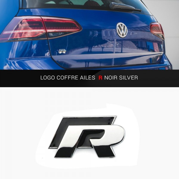 Emblème Logo arrière Coffre Noir Brillant 110mm pour VW Golf MK7 GTI