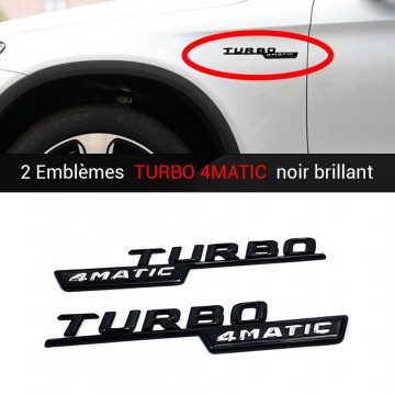 2 Emblèmes Logo Turbo...