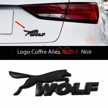Logo Emblème Wolf Noir...